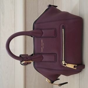 Marc Jacobs Textured Mini Incognito Leather Tote and Crossbody Bag in Aubergine